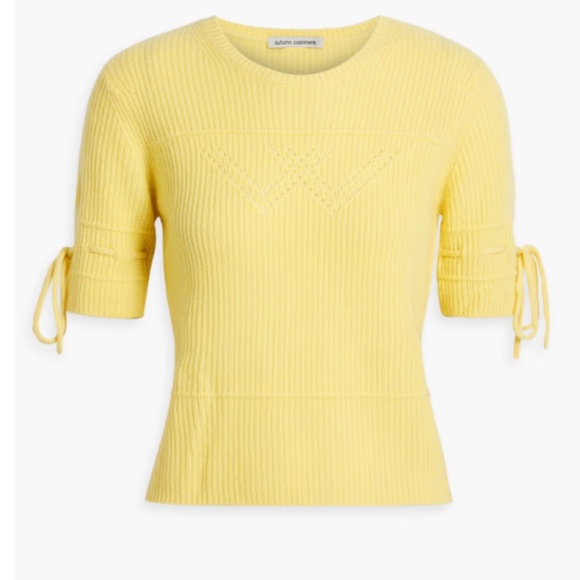 Pointelle-knit Cashmere Sweater from AUTUMN CASHMERE